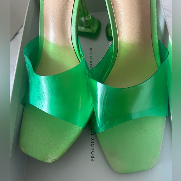 Tony Bianco Serri Sandal in Vinylite & Lime Nappa 9 New Womens High Heels - Picture 14 of 16